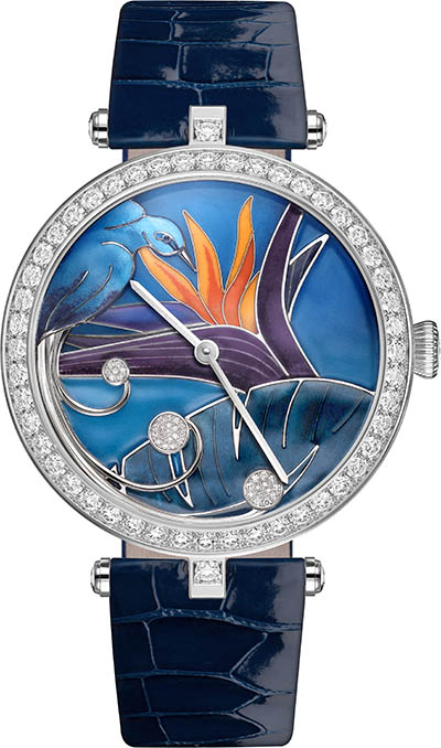 Van Cleef & Arpels Lady Arpels Jour Nuit Oiseaux de Paradis 詩意複雜功能腕錶。